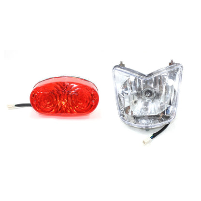 12V Head + Rear Tail Light Lamp for 250CC Dinosaur Style Quad ATV