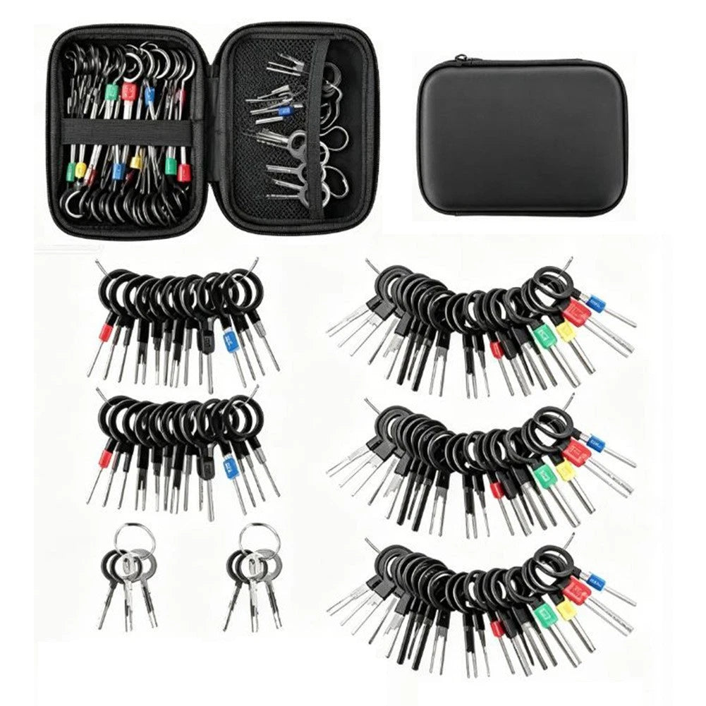 82-Piece Terminal Extraction Tool Kit for Car Audio & ECU Connectors