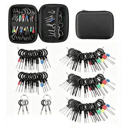 82-Piece Terminal Extraction Tool Kit for Car Audio & ECU Connectors