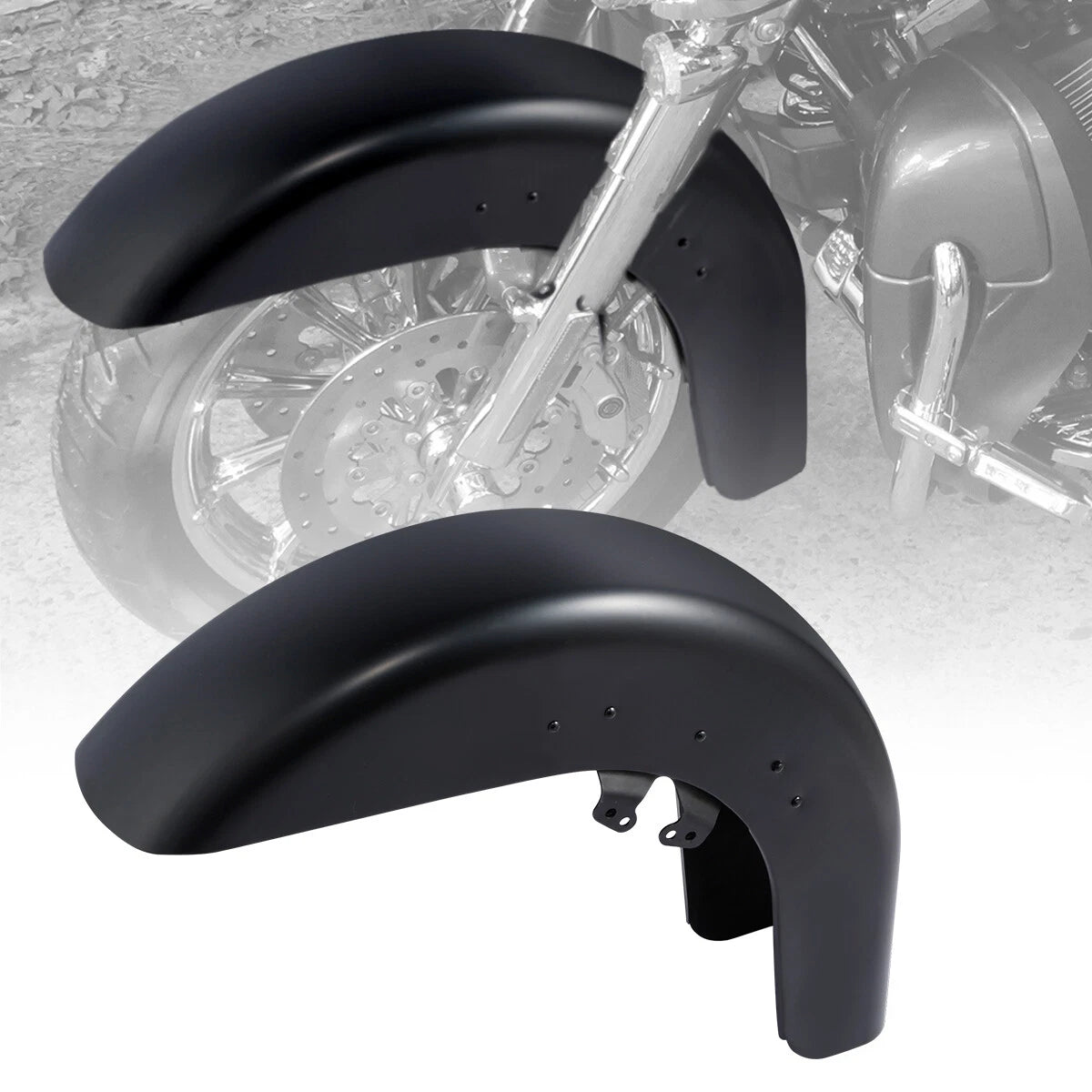 Front Fender for Harley Street Glide/Road Glide (2014–2026) Unpainted Black