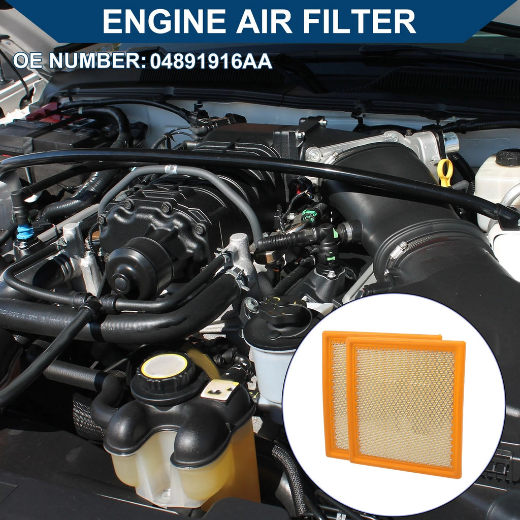 Engine Air Filter Replacement for Dodge Journey 2.4L 3.5L (2009–2020)