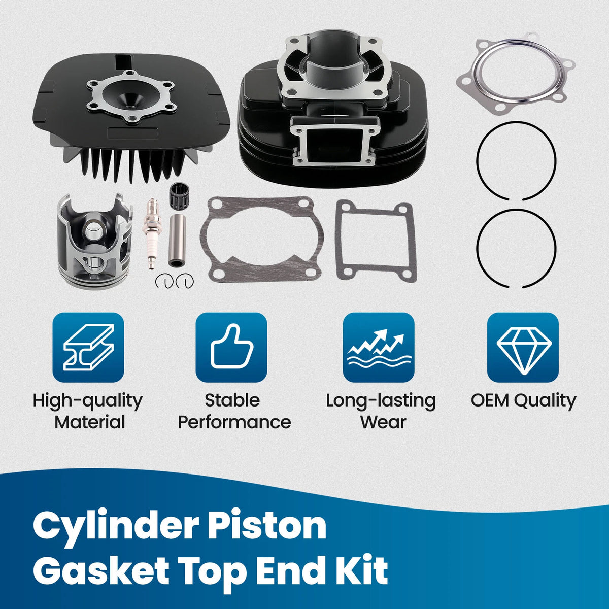 Top End Kit for Yamaha Blaster YFS200 (1988–2006) - Cylinder, Piston, Gasket