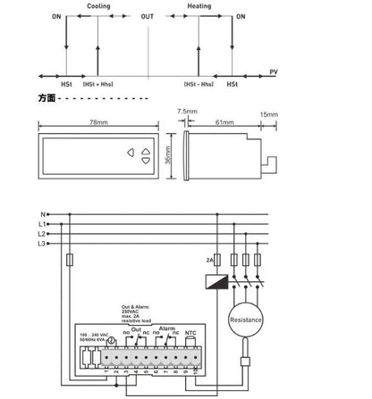 Digital Temp Controller for Automotive Applications (100-240VAC, 50-60Hz)
