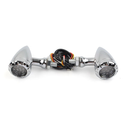 LED Red/Amber Brake Blinker Turn Signal Tail Light for Harley Suzuki Motorcycle