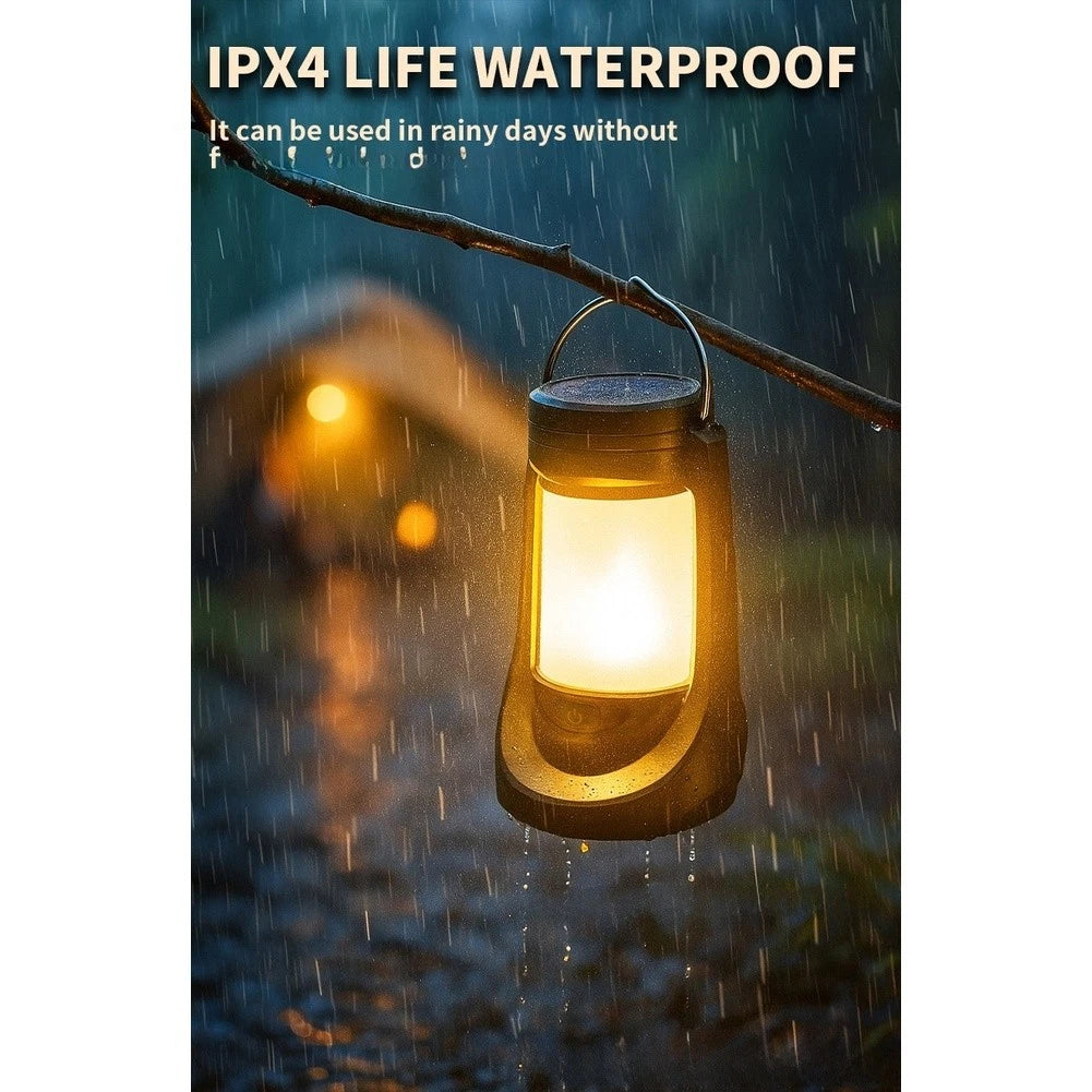 Portable LED Solar Camping Lantern with Hanging Hook