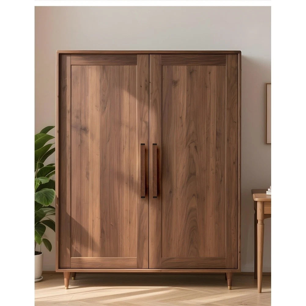 Smooth-Finish Walnut Wood and Copper Cabinet Hardware for Home Furniture