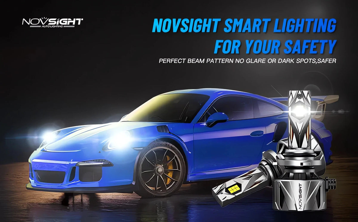 Set of 4 NOVSIGHT 9005 H11 LED Headlight Bulbs 6500K 60000LM