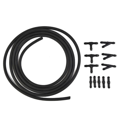 Flexible Rubber Windshield Washer Hose with Connector Kit for