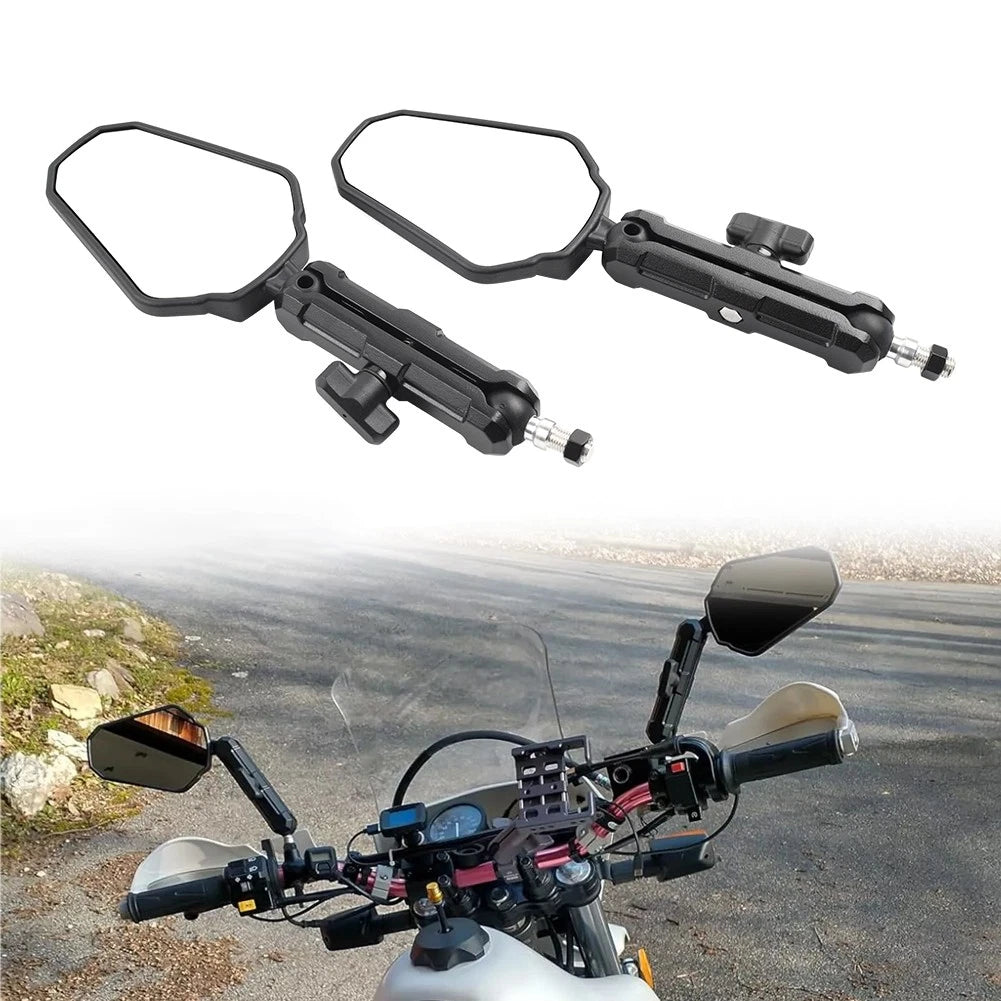 Motorcycle Mirror 7/8" Handlebar Mount M10 M8 for Kawasaki KLR, Suzuki