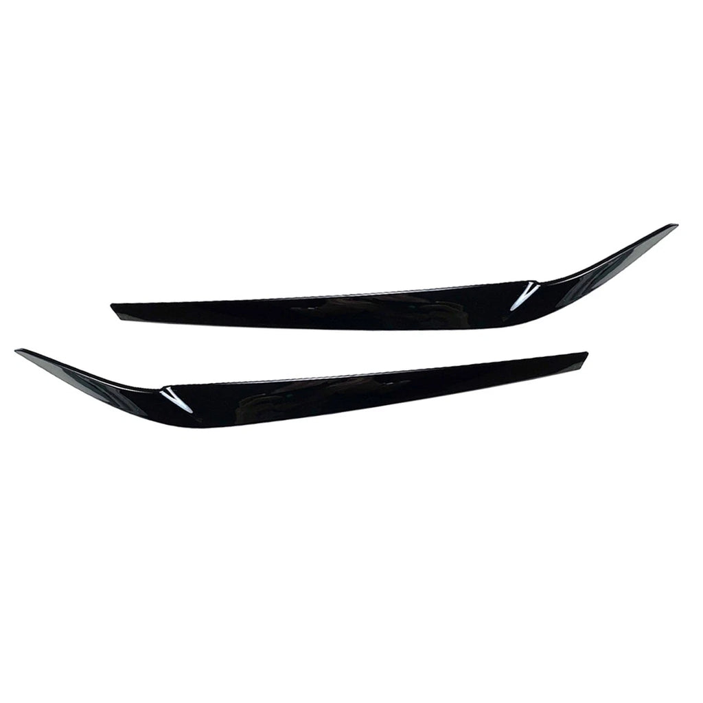 Pair Black Headlight Eyelid Eyebrow Trims for BMW 5 Series G30 G31 (2017–2021)