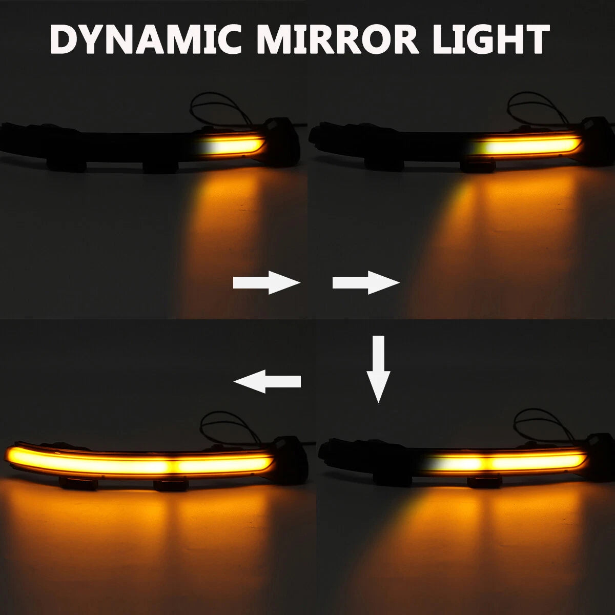 Dynamic Turn Signal Side Mirror Sequential Light for Golf MK7 (2012–2023)