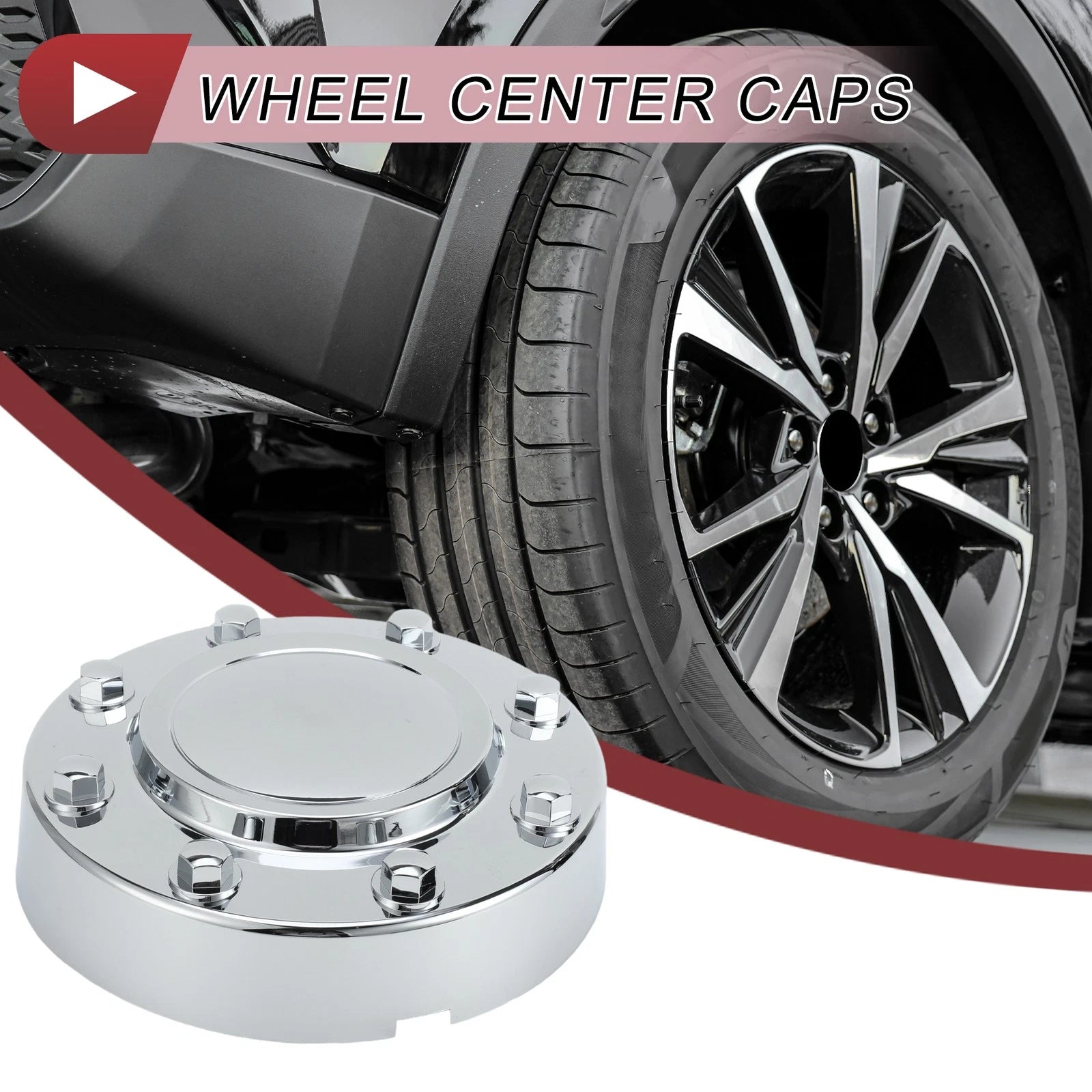 Wheel Center Cap Replacement for Dodge Chrome Silver Tone 1 Piece (2006–2016)