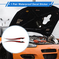 1 Pair Four-Wave Stripes Pattern Car Bumper Sticker Decal for Universal (180cm)