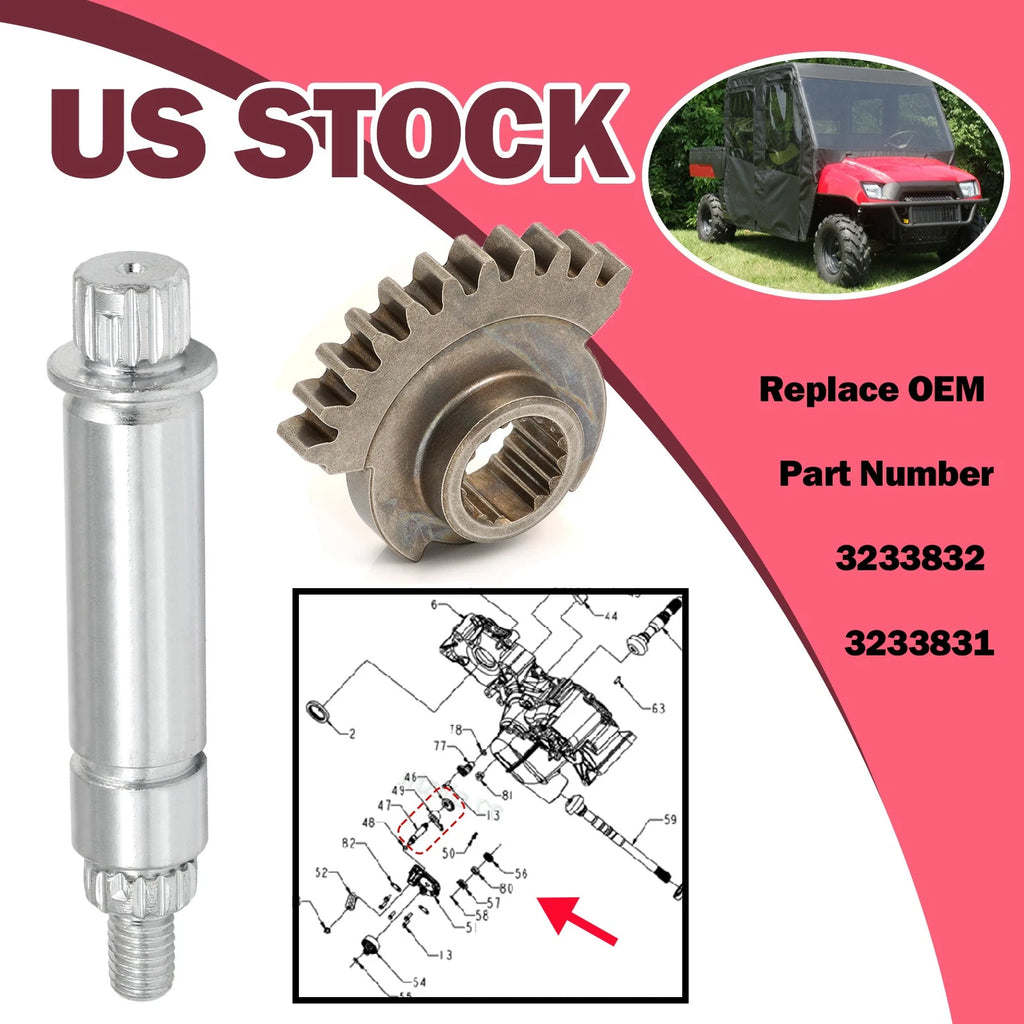 Gear Selector & Shift Shaft for Polaris Ranger Sportsman RZR (N/A) 3233832, 3233831