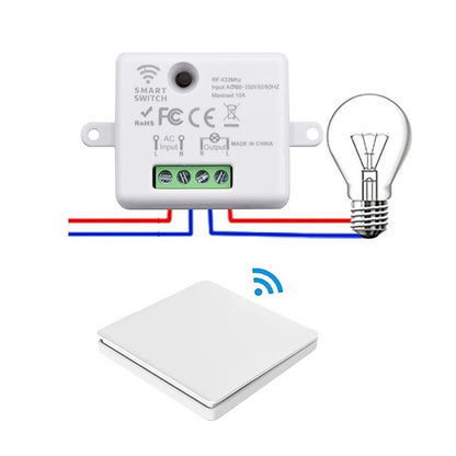 433MHz Wireless Remote Control Kinetic Self-Powered Wall Light Switch