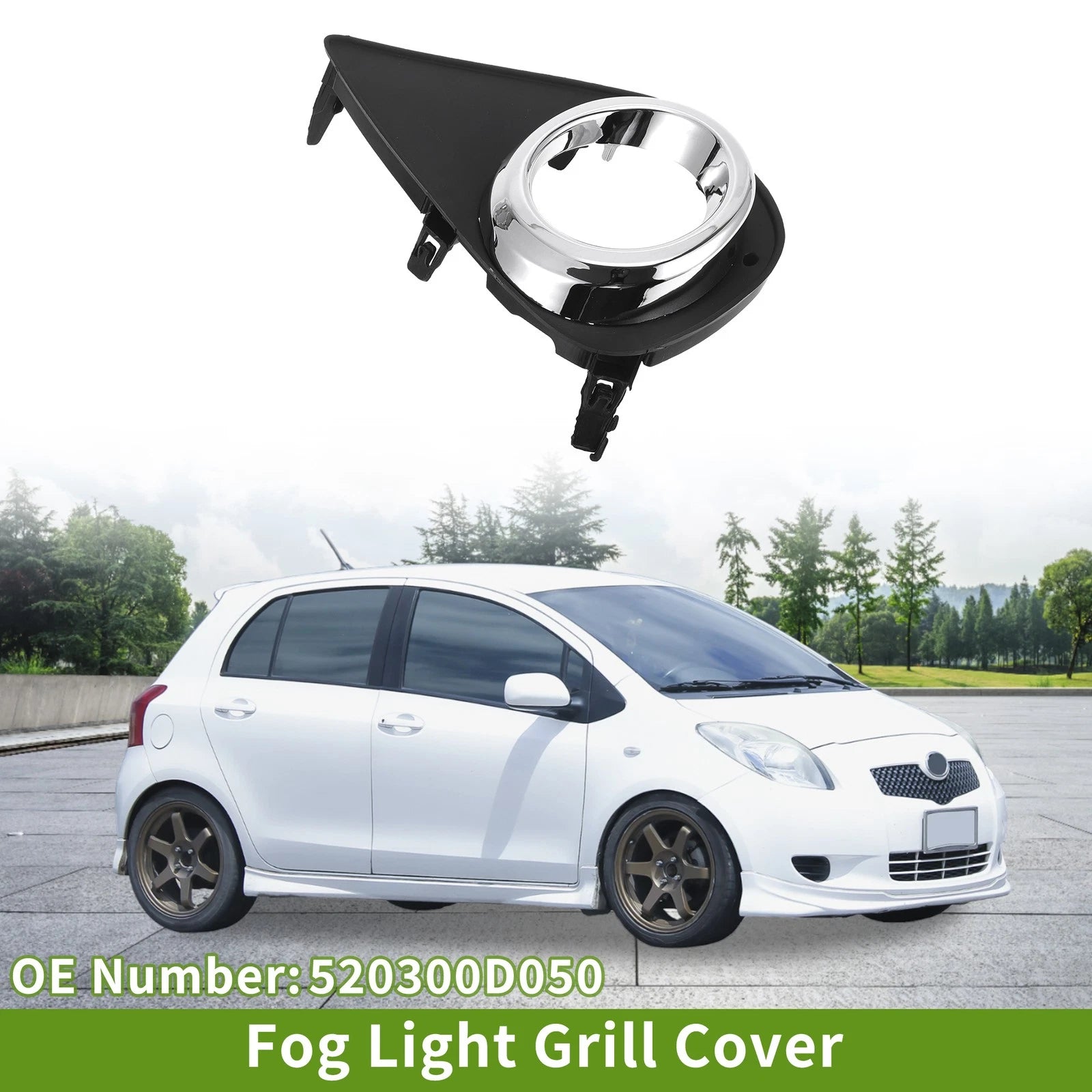 Front Right Fog Light Grill Replacement for Toyota Yaris (2015–2017)