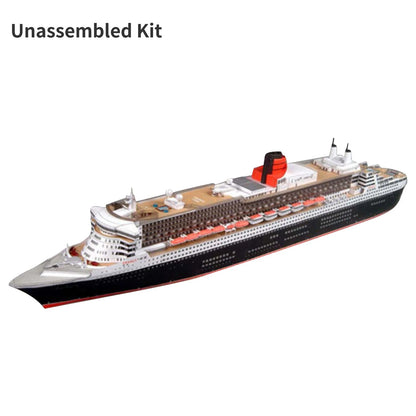 3D Paper Boat Model Kit for Queen Mary II Cruise Liner (1:400 Scale)