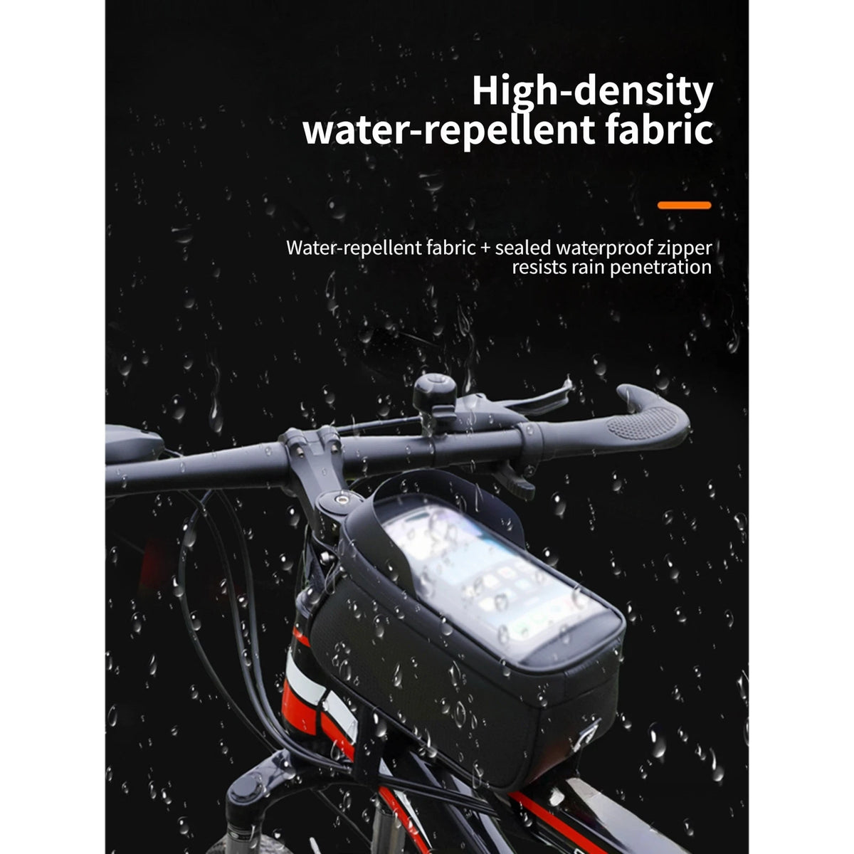Top Tube Bag for Road MTB Bikes with Touchscreen and Earphone Port