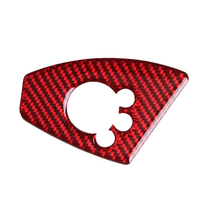 Interior Door Lock Button Cover Trim for Audi TT TTRS (2008–2014) Carbon Fiber Red
