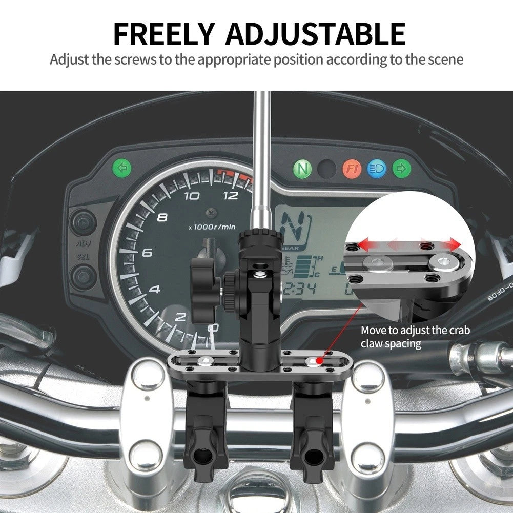 Lightweight Adjustable Crab Clamp for DJI Action 6 & Insta360 X5