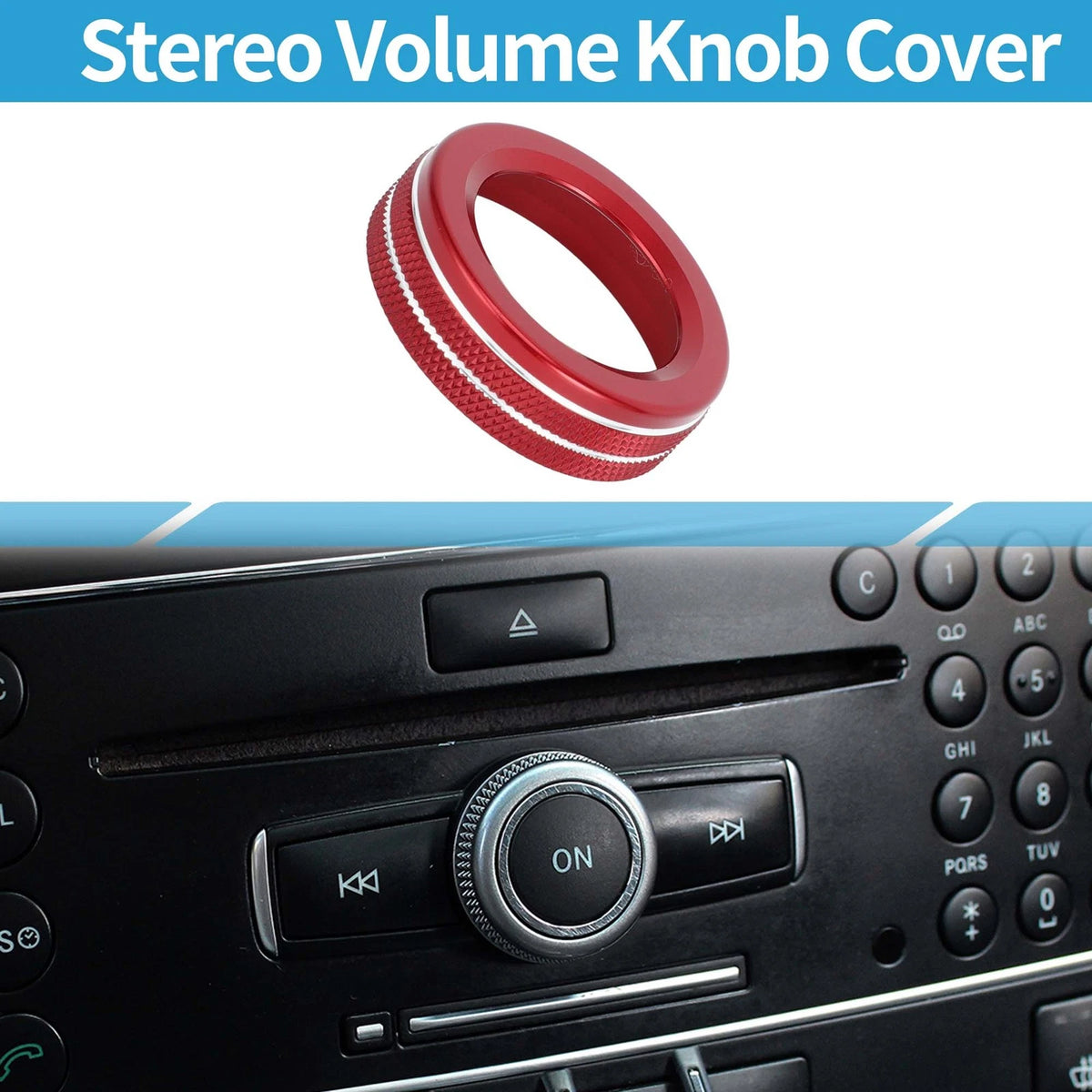 Stereo Media Radio Tune Knob Cover Replacement for Mercedes Benz (2011–2019)