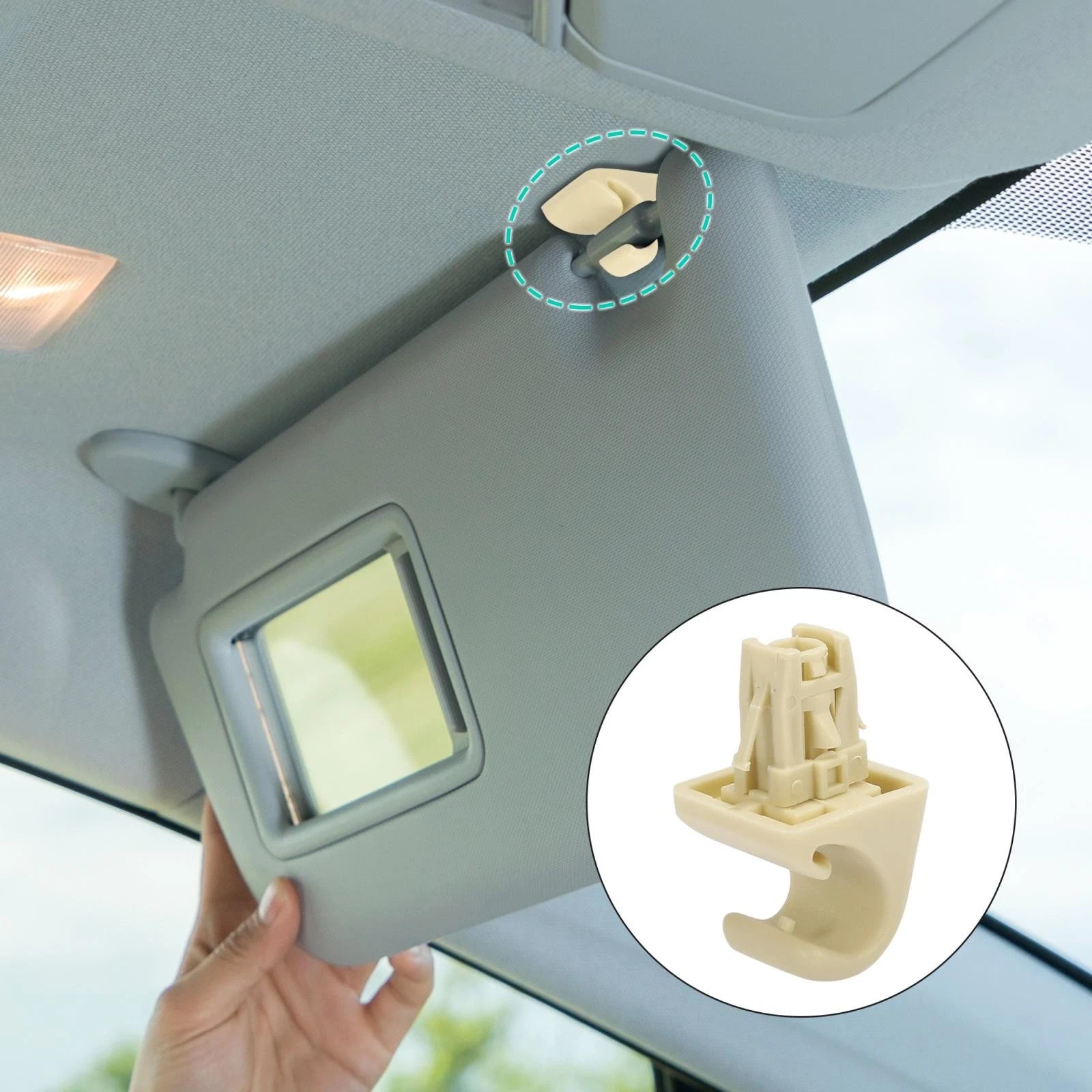 Sun Visor Hook Clip Retainer Replacement for Toyota Highlander (2008–2019)
