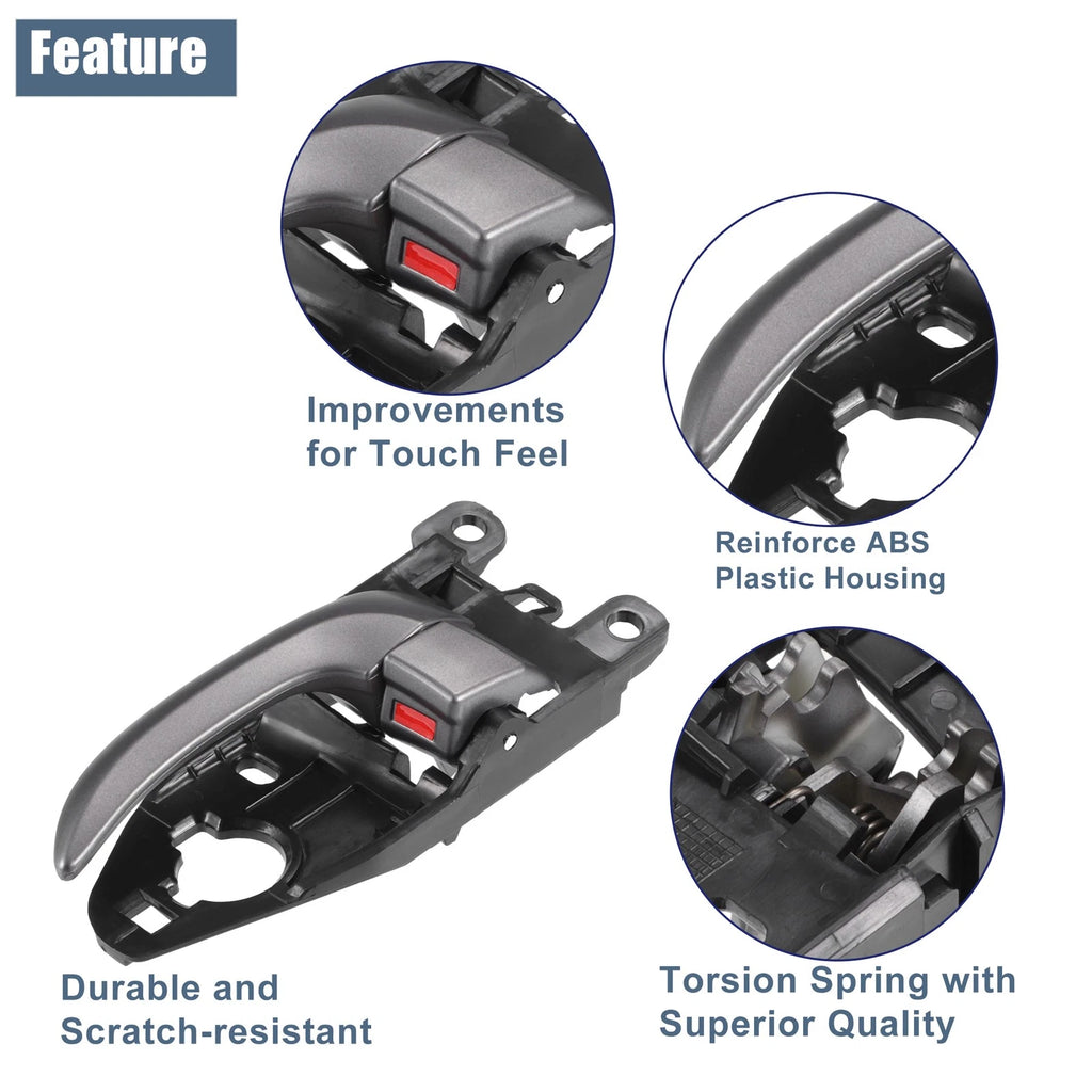 Interior Door Handle Pair Left Right for Hyundai Elantra (2011–2018)