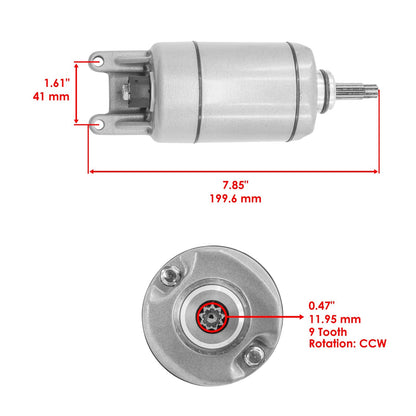 Caltric Starter Motor Assembly Replacement for Honda Talon 1000X-4 (2020–2024)