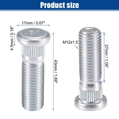 Wheel Lug Studs Front Rear Replacement for Honda Accord CR-V (M12x1.5) (10)