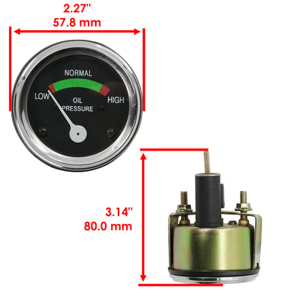 Oil Pressure Gauge Replacement for Massey Ferguson 304 356 (1960–1975)