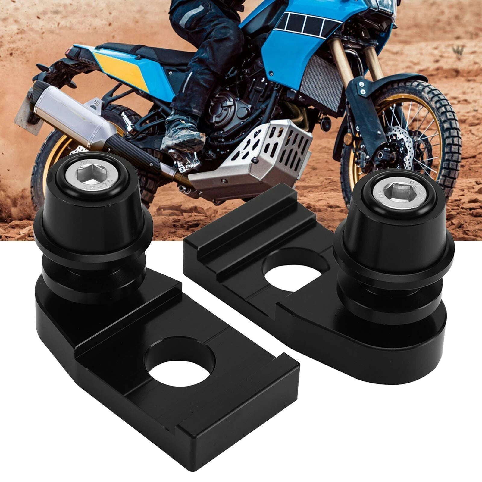 CNC Chain Adjuster Block with Stand Spool for Yamaha Tenere XTZ700 (2019–2021)