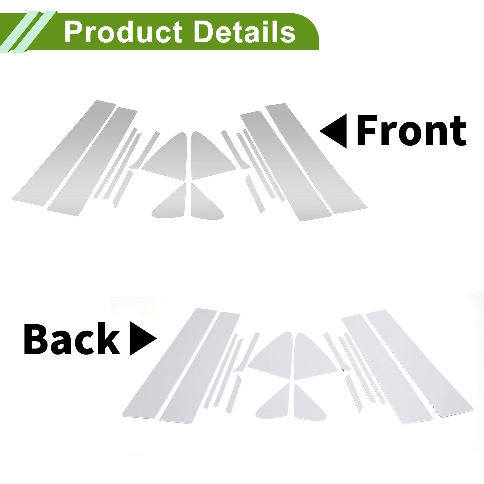 16 Pcs Pillar Window Trim Replacement for Chevy Cruze (2017–2021)