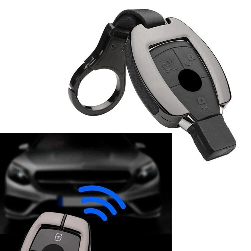 Remote Smart Key Fob Shell Cover for Mercedes-Benz A B C E G S Class (Gun Black)