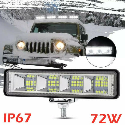 72W LED Work Light Bar for Off-Road Vehicles (Universal Fit)