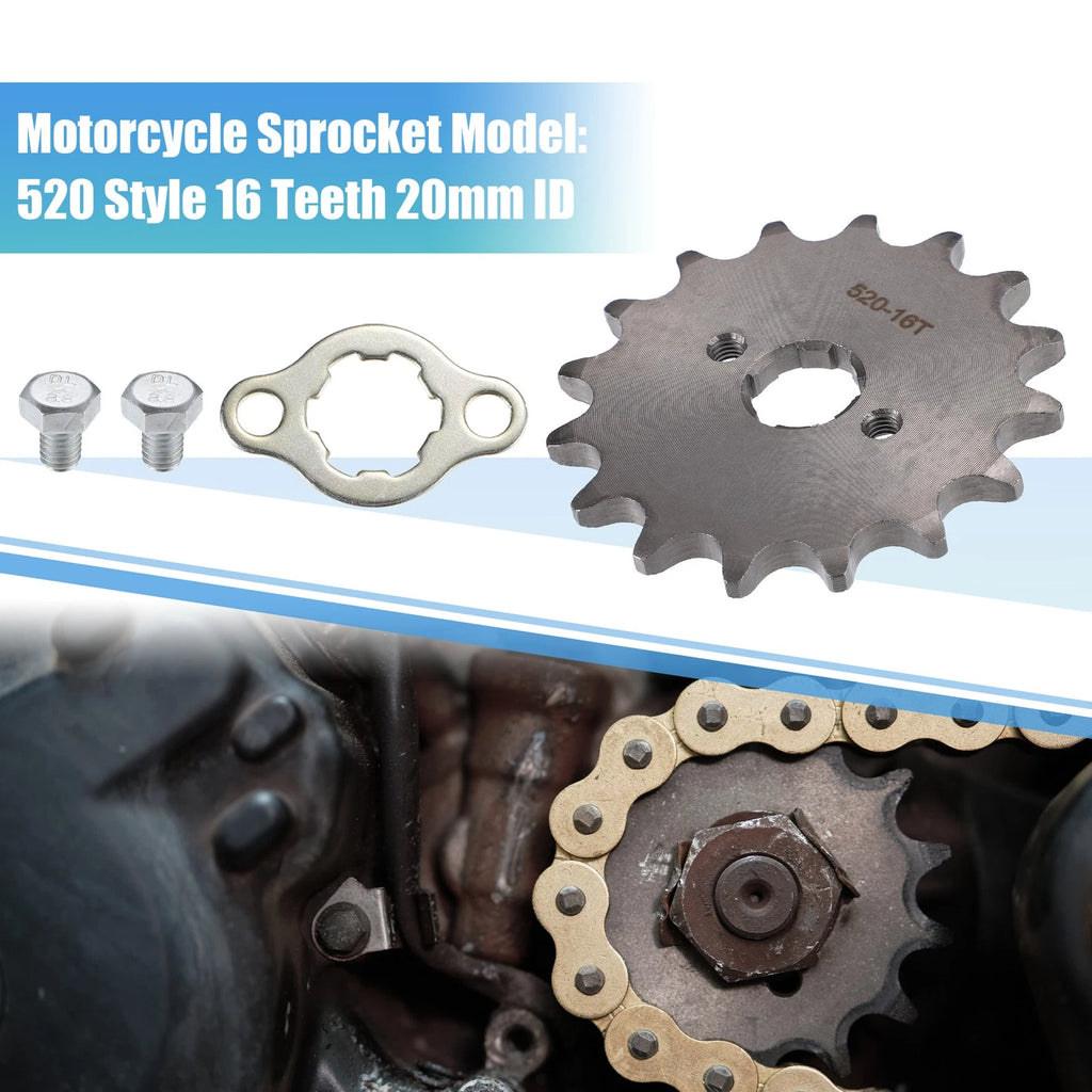 Front Engine Sprocket Set 16 Teeth 20mm ID for Dirt Pit Bike ATV (520)