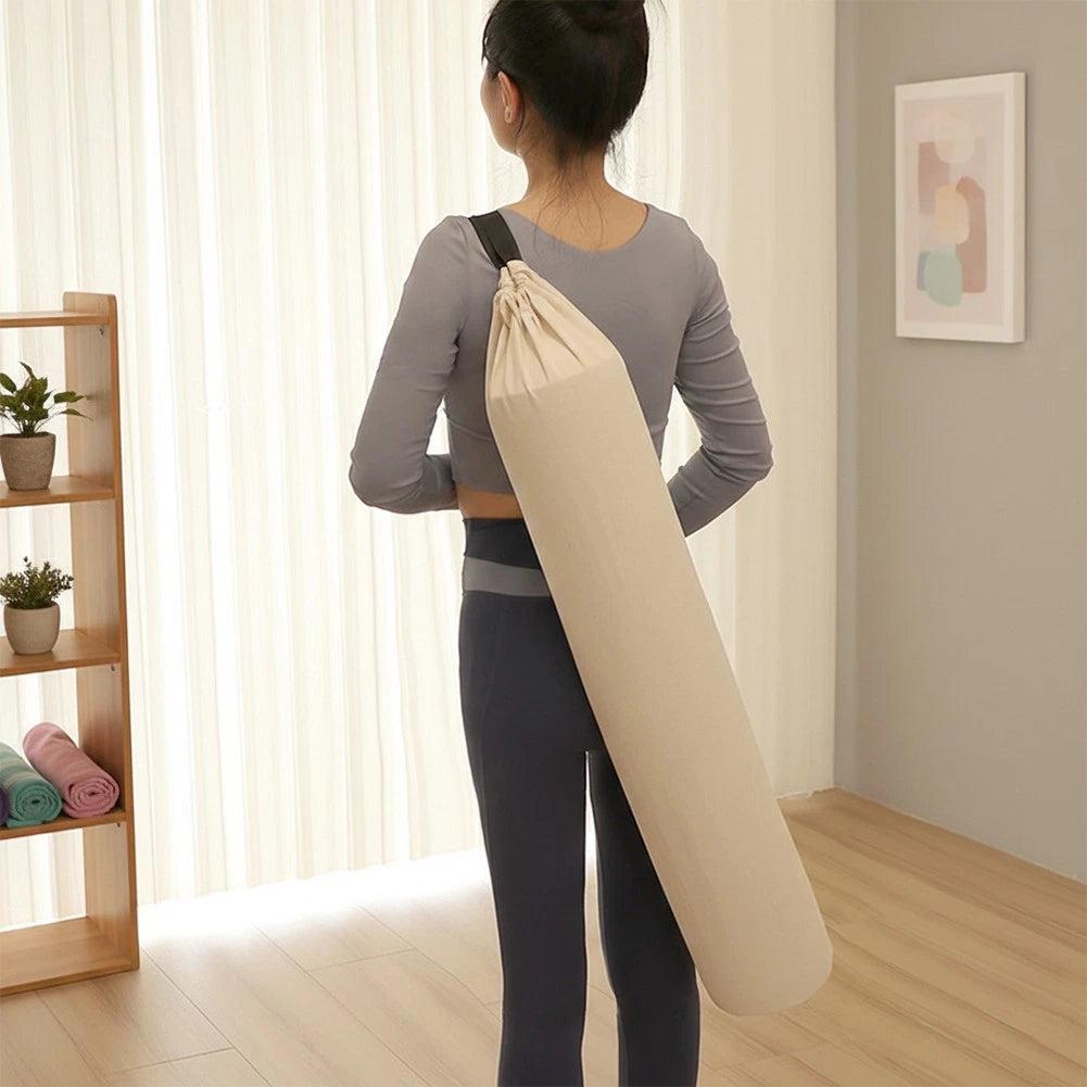 Breathable Canvas Yoga Mat Backpack Holder for 5.9x29.5in to 8.7x43.3in Mats