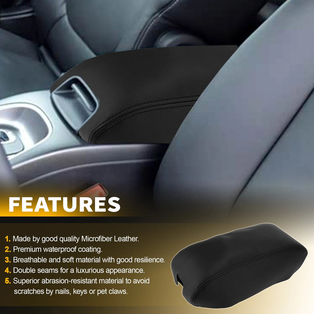 Car Center Console Lid Armrest Leather Cover Replacement for Dodge Journey (2011–2020)