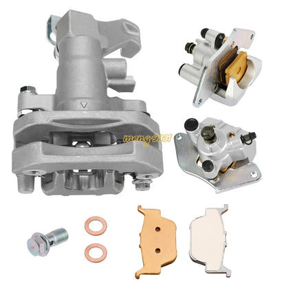 Front & Rear Brake Calipers w/Pads for Honda Foreman Rubicon 500 Rancher 420 (2000–2023)