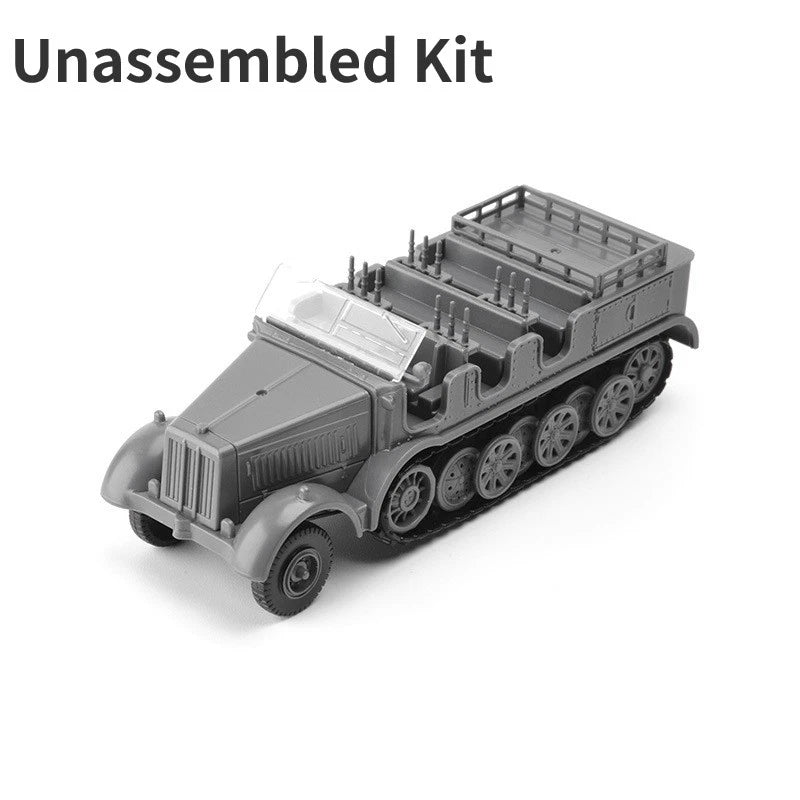 1:72 WWII German Sd.Kfz.7 Half-Track Model Kit (Unassembled)