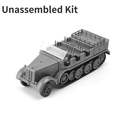 1:72 WWII German Sd.Kfz.7 Half-Track Model Kit (Unassembled)