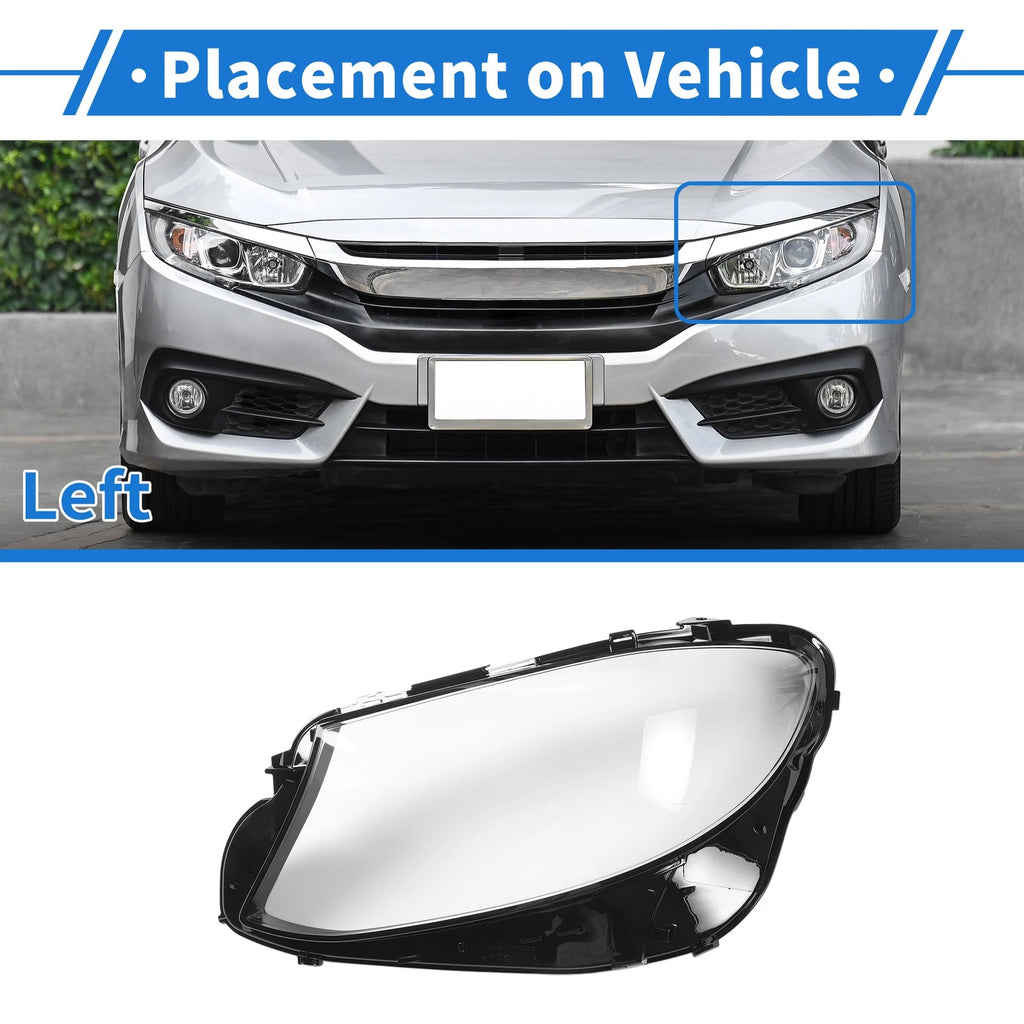 Headlight Lens Cover Front Left for Mercedes-Benz E-Class (2016–2021)