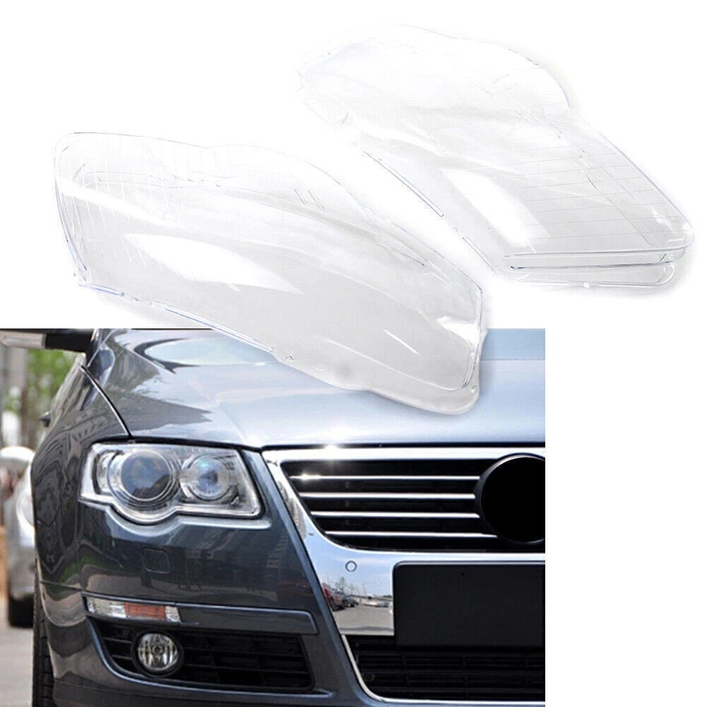 2X Headlight Lens Cover for VW Passat B6 (2006–2011) Clear Left & Right