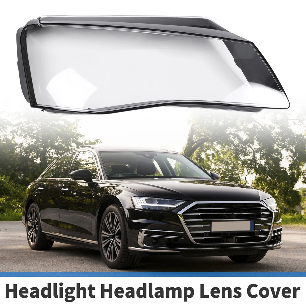 1 Pc Headlight Lens Cover for Audi A8 (2010–2013) Black, Clear