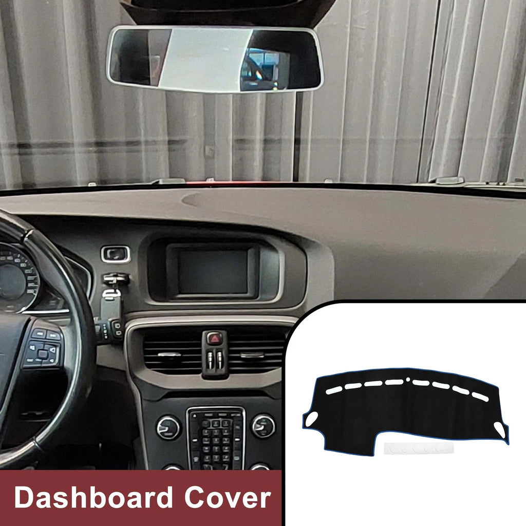Dashboard Dash Cover Mat for Volvo V40 (2013–2017) Sun Protector Black Blue