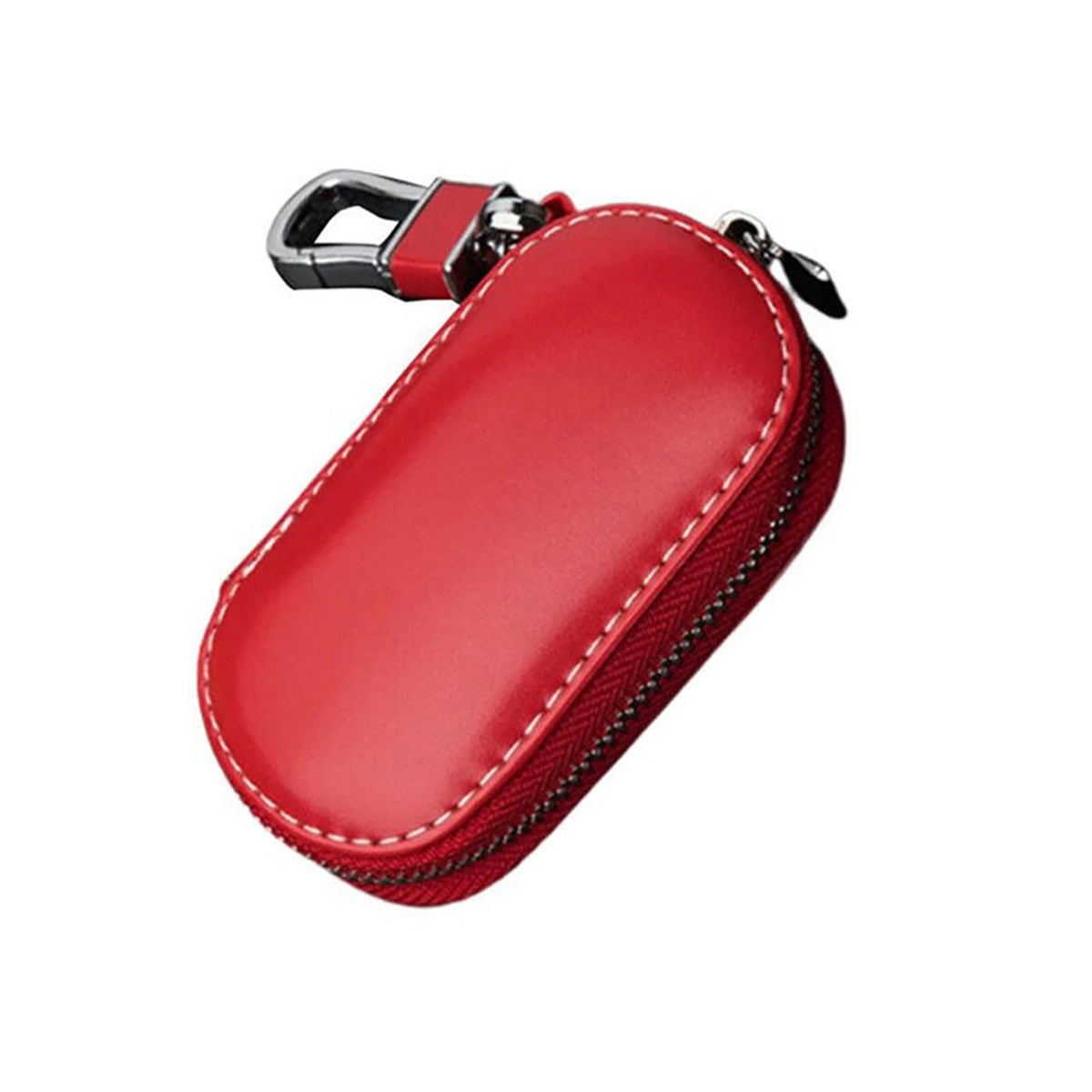 Leather Car Remote Key Zipper Bag for Auto Accessories