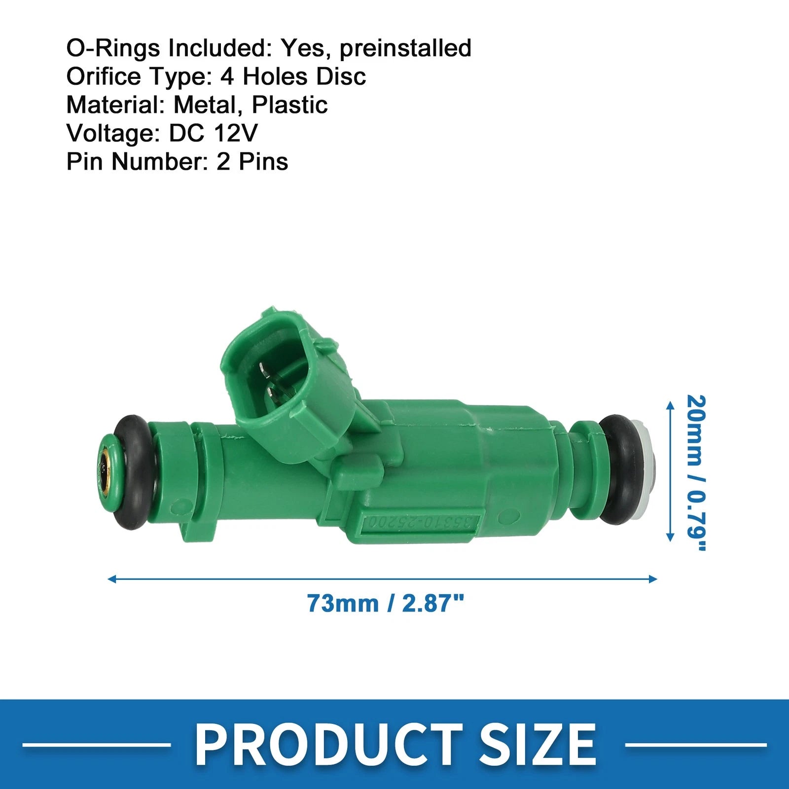 Fuel Injector Replacement for Hyundai Sonata 2006–2009 GLS 2.4L (1 Piece)