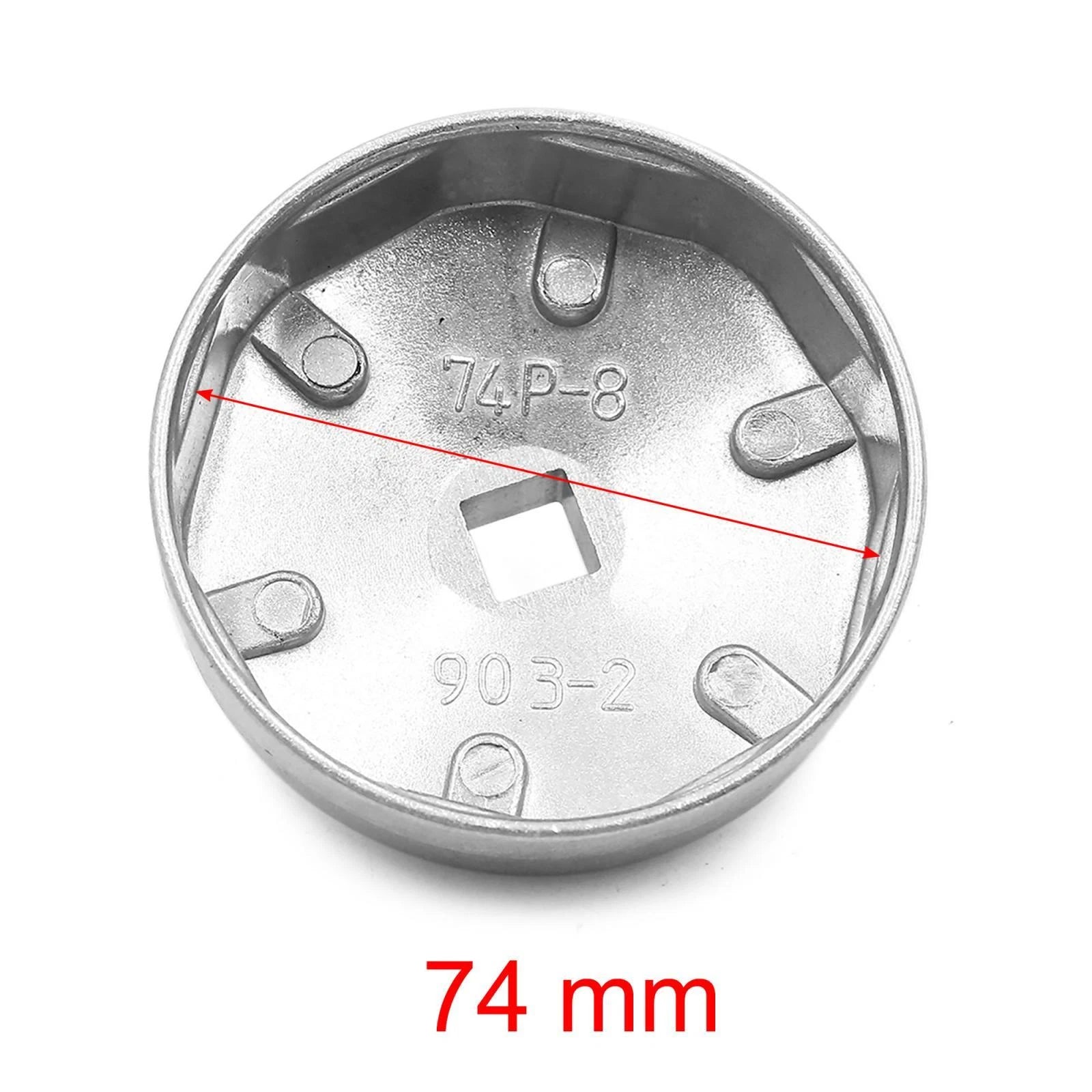 74mm 8 Flutes Oil Filter Cap Wrench Socket Tool for Car (Universal)