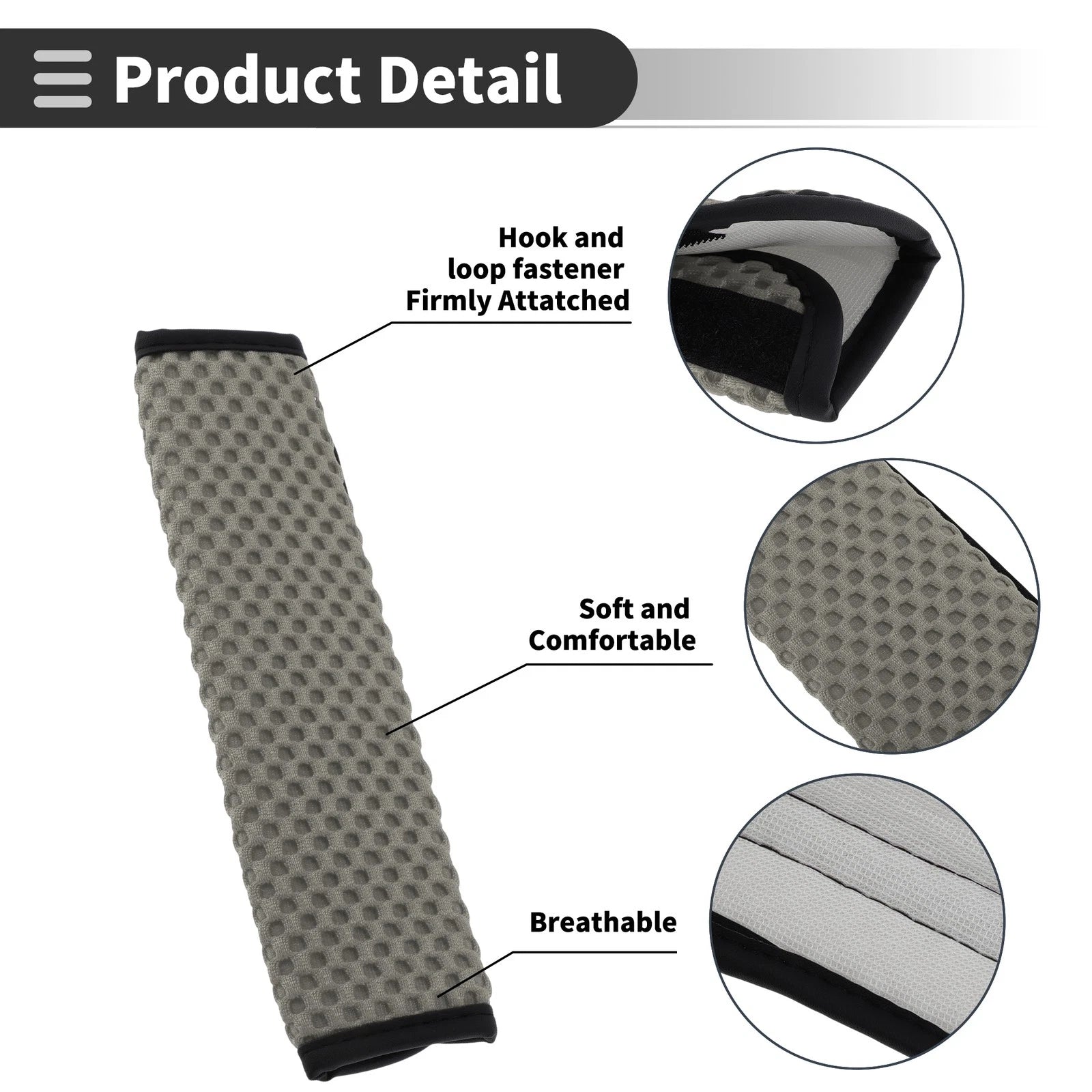 Seat Belt Cover Pad for Universal Fit (23cm)