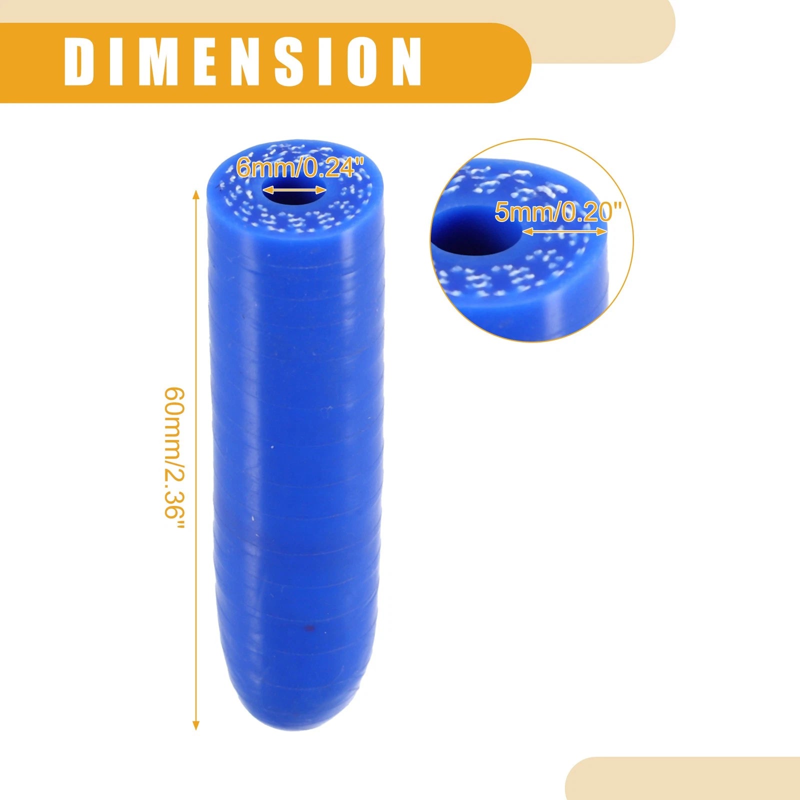 Universal Silicone Coolant Cap Intake Vacuum Hose End Plug 6mm (0.24") Blue