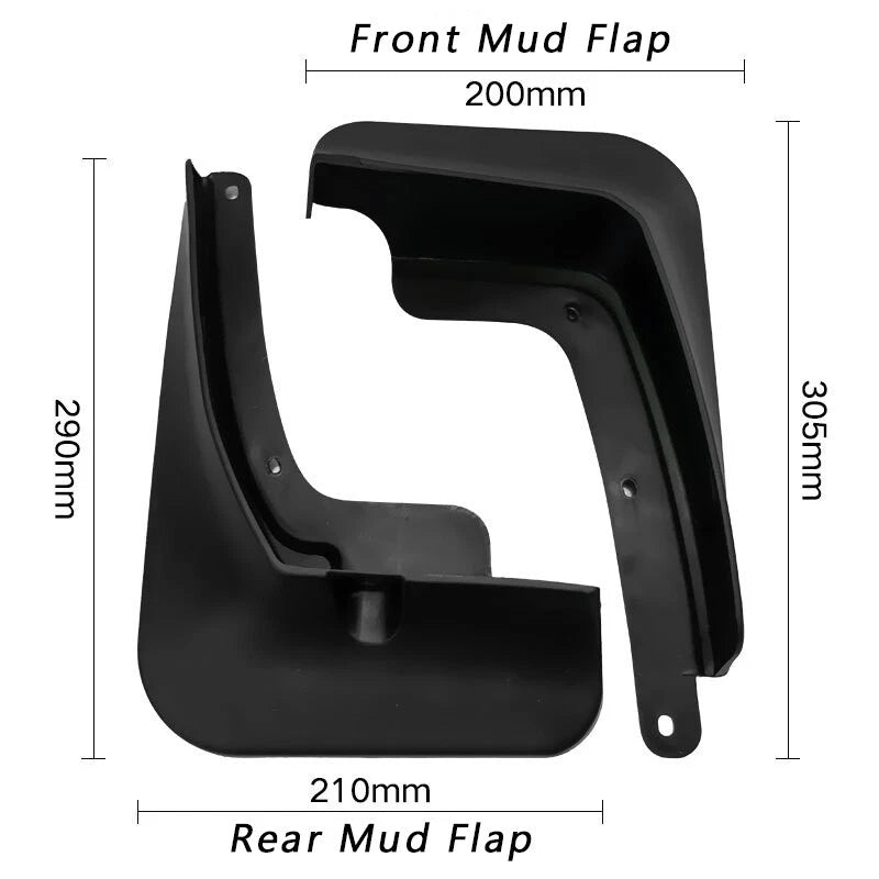 Set of 4 Mud Flaps Slash Guards for Hyundai Santa Fe (2019–2020)